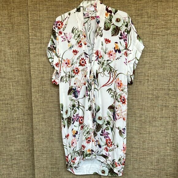 NWOT American Rose Floral Print Kimono Cardigan - Picture 1 of 4